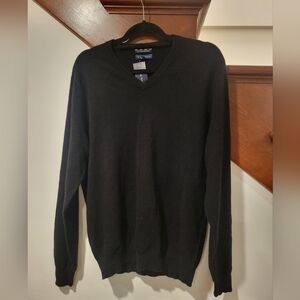 Club‎ Room Estate Cashmere 100% Cashmere coral Pullover V-Neck Sweater Size M